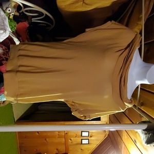 Poof Excellence Yellow/Gold Cowl Neck Tunic